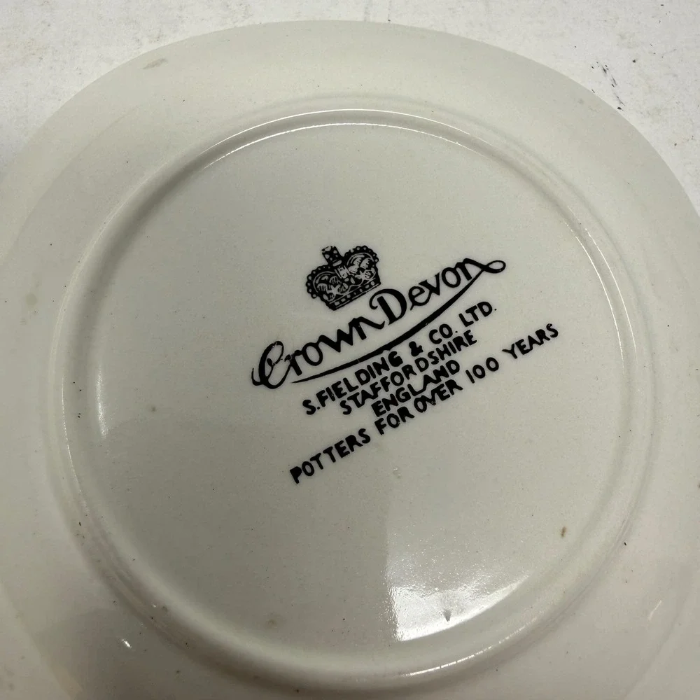 Crown Devon Planedealers Hardware Store Plate Staffordshire England VTG Sepia